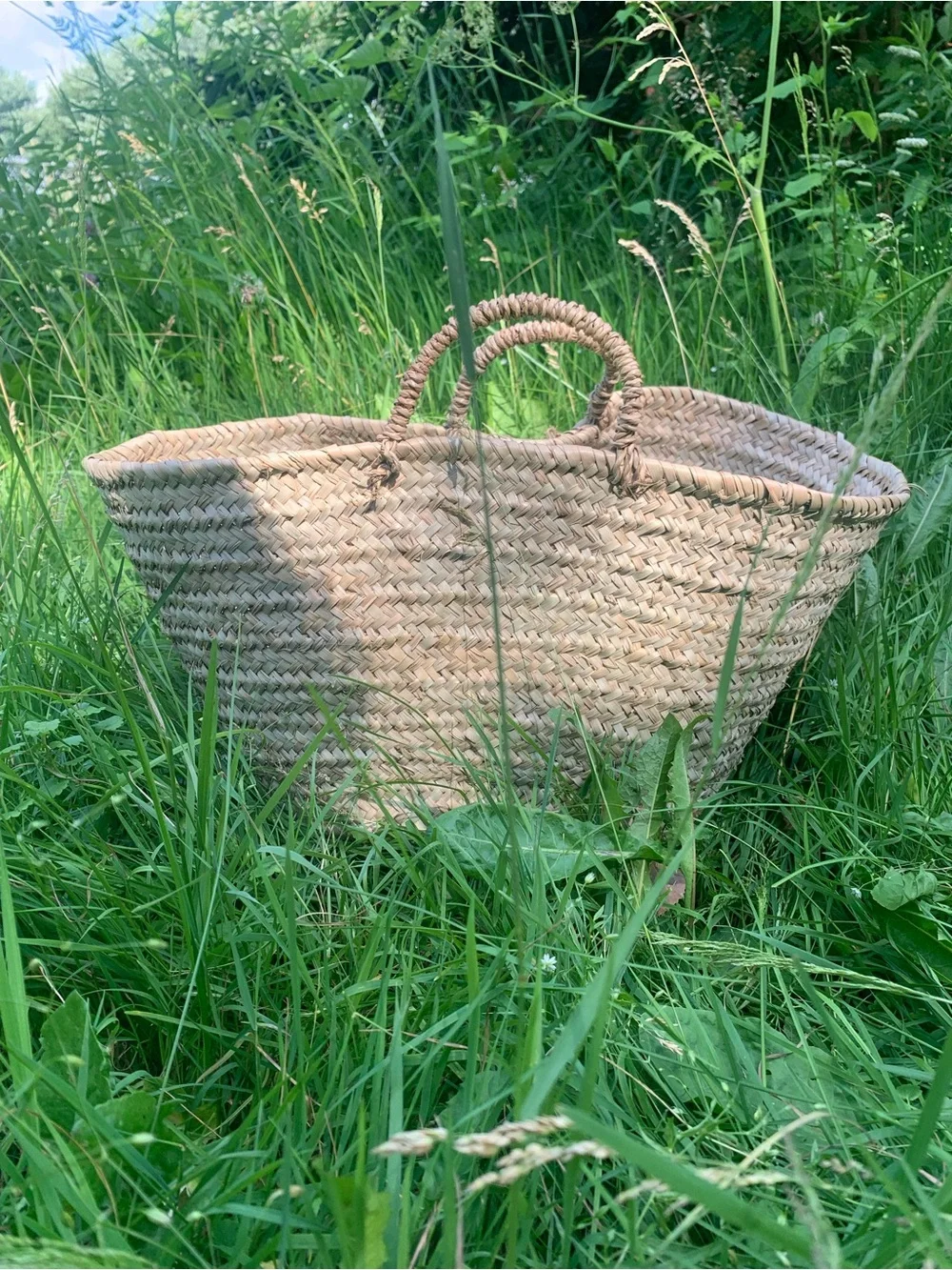 New picnic basket bag handmade beach basket - Picture 2 of 10